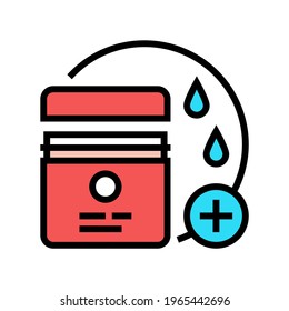 moisturizing cream color icon vector. moisturizing cream sign. isolated symbol illustration