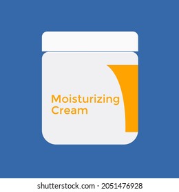 Moisturizing cream container concept design stock illustration.