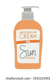 moisturizing cream fps sunscreen on a white background vector illustration design