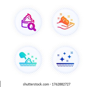 Moisturizing Cream, Skin Moisture And Skin Care Icons Simple Set. Button With Halftone Dots. Face Lotion, Wet Cream. Beauty Set. Gradient Flat Moisturizing Cream Icon. Vector