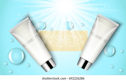 Moisturizing face cream package cosmetics design, ads, templates for design
