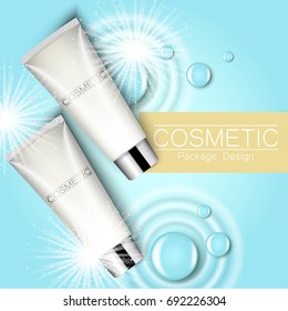 Moisturizing face cream package cosmetics design, ads, templates for design
