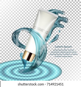 Moisturizing face cream package cosmetics design, ads, templates for design on