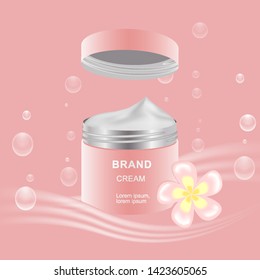 Moisturizing face cream. Template for advertising your product.