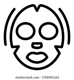 Moisturizing face mask icon. Outline moisturizing face mask vector icon for web design isolated on white background