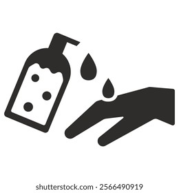 moisturizing hand cream, drop symbol, flat vector illustration he put the back ground