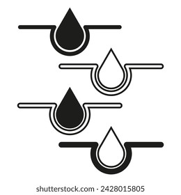Moisturizing icon. Vector illustration. EPS 10.