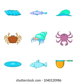 Moisturizing icons set. Cartoon set of 9 moisturizing vector icons for web isolated on white background