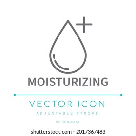 Moisturizing Line Icon. Cosmetics Vector Symbol.