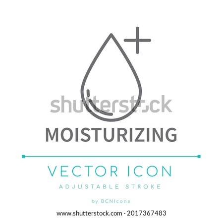 Moisturizing Line Icon. Cosmetics Vector Symbol.