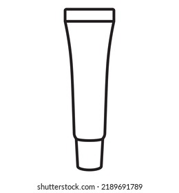 Moisturizing Lipstick Gloss line icon isolated vector illustration on white background.