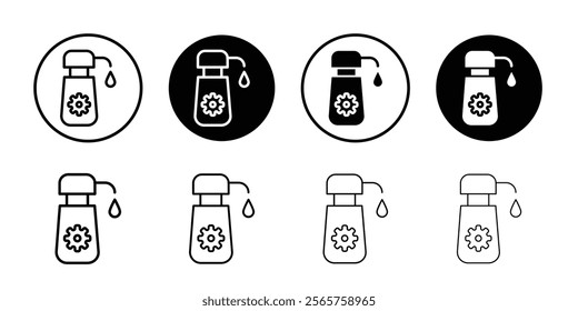 Moisturizing lotion bottle icon Black and white outline vector