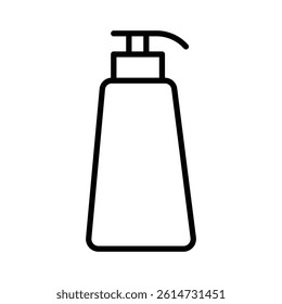 Moisturizing lotion bottle icon black and white vector sign
