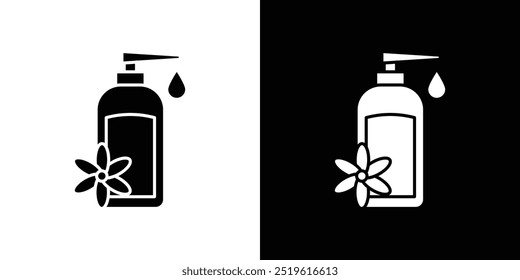 Moisturizing lotion bottle icon linear logo isolated