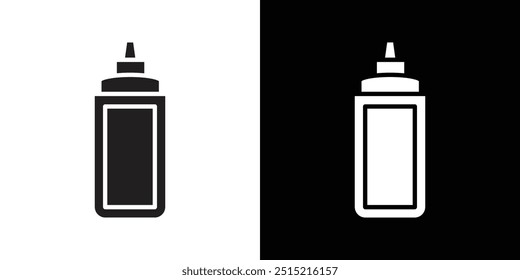 Moisturizing lotion bottle icon Thin line flat illustration