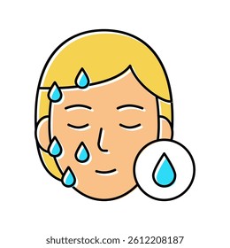 moisturizing procedure color icon vector. moisturizing procedure sign. isolated symbol illustration