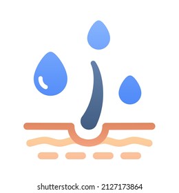 moisturizing skin fresh water clean skincare single isolated icon with smooth style
