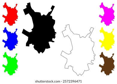 Moji Guacu city (Federative Republic of Brazil, Sao Paulo state) map vector illustration, scribble sketch Mogi Guaçu or Moji-Guaçu map