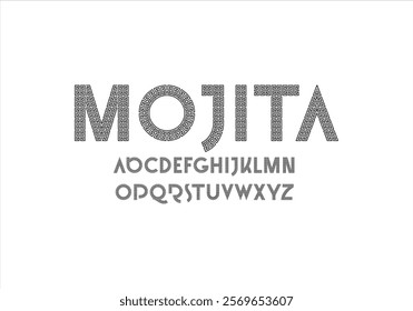 Mojita font for logo and headline. Isolated vector typeset