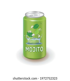 Mojito can design, vector illustration