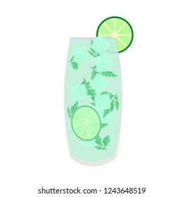 Mojito cocktail vector icon