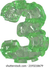 Mojito colored chipped ice number 