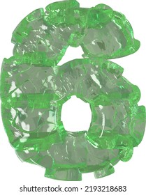 Mojito colored chipped ice number 