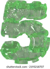 Mojito colored chipped ice number 