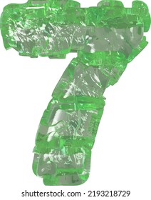 Mojito colored chipped ice number 