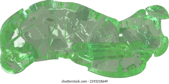 Mojito colored chipped ice symbol