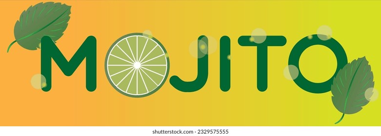 Mojito emblem, drink icon vector illustration symbol