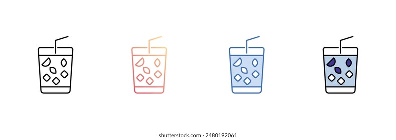 Mojito icon design with white background stock illustration