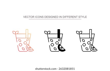 Mojito icon design with white background stock illustration