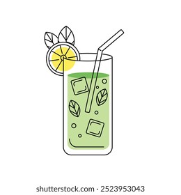 Ícone Mojito. Ícone de mojito simples para mídia social, aplicativo e web design. Ilustração vetorial