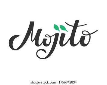 Mojito vector hand drawn lettering