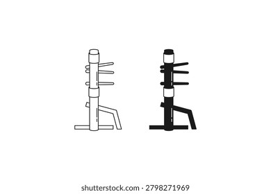 mok yan jong icon set for wing chun and martial arts training 