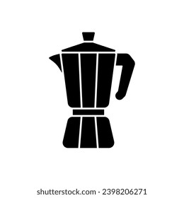 Moka coffee pot black icon