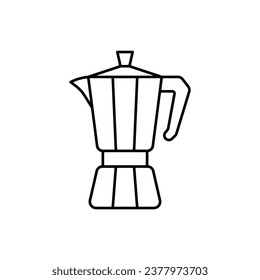 Moka coffee pot line icon