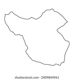 Moka district map, administrative division of Mauritius. Vector illustration.