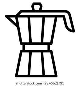 Moka pot coffee drink hot object icon