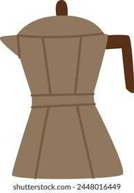 Moka Pot Coffee Maker vector illustration