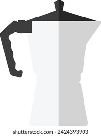 Moka pot espresso maker illustration kitchen appliance