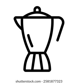 Moka Pot Icon for Cafe Coffee Restaurant