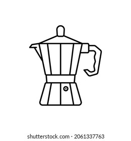 Icono de Moka Pot, ilustración vectorial del icono de Coffee Maker