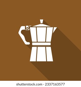 Icono de Moka Pot. Cafetera. Ilustración vectorial.