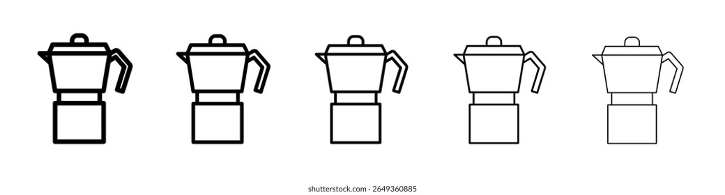 moka pot icon Flat design on isolated background