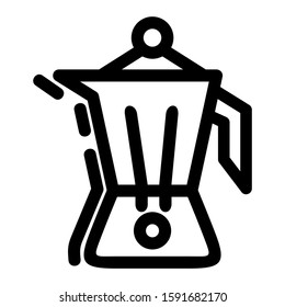 moka pot icon isolated sign symbol vector illustration - high quality black style vector icons
