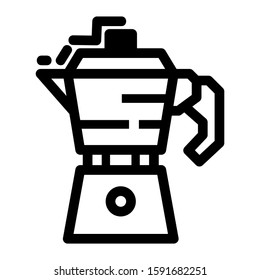 moka pot icon isolated sign symbol vector illustration - high quality black style vector icons
