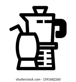moka pot icon isolated sign symbol vector illustration - high quality black style vector icons
