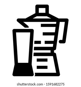 moka pot icon isolated sign symbol vector illustration - high quality black style vector icons
